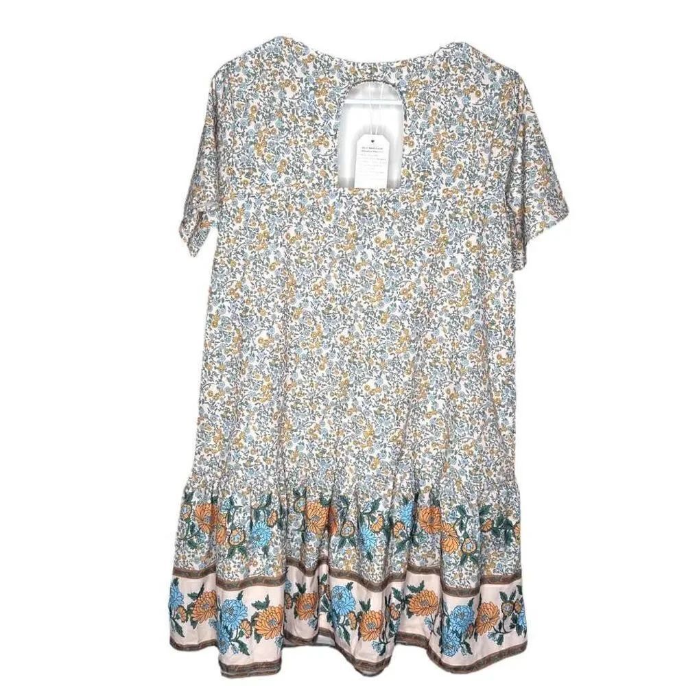 NWT Boho Floral Mini Shift Dress - Size S